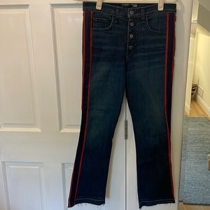 Veronica Beard jeans with ribbon detail